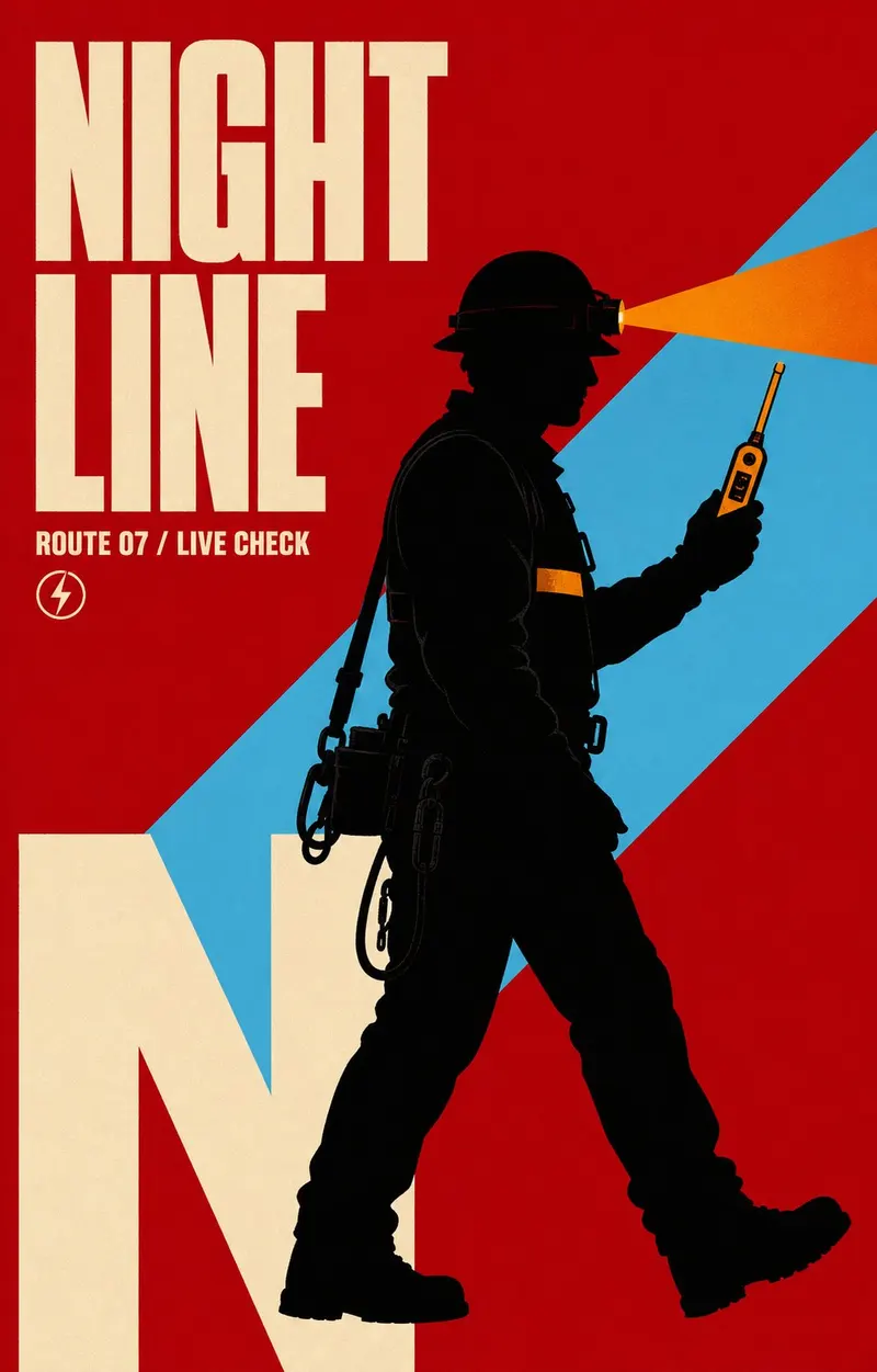 NIGHT LINE | orange headlamp | ROUTE 07 / LIVE | N — AI Model prompt by @VigoCreativeAI