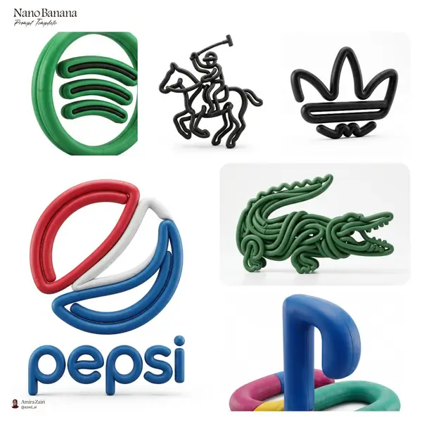 Create an ultra-detailed hyper-realistic 3D render of [logo], formed from thick… — Nano Banana Pro prompt by @azed_ai