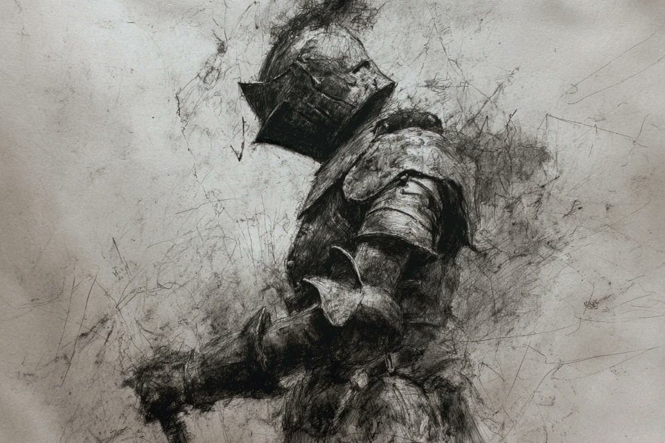 A charcoal sketch of a [subject], raw and textured with expressive shading and… — AI Model prompt by @azed_ai