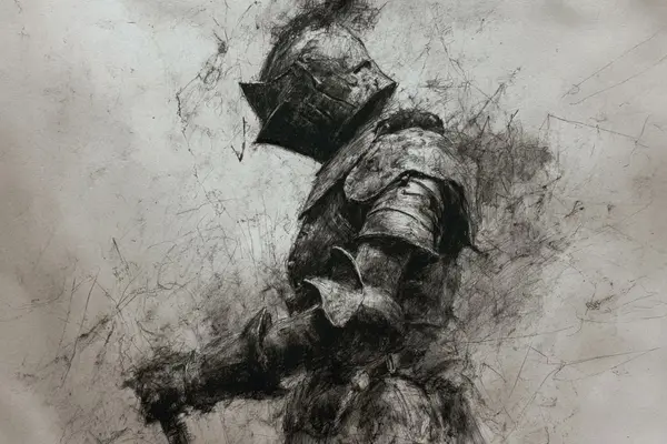 A charcoal sketch of a [subject], raw and textured with expressive shading and… — AI Model prompt by @azed_ai