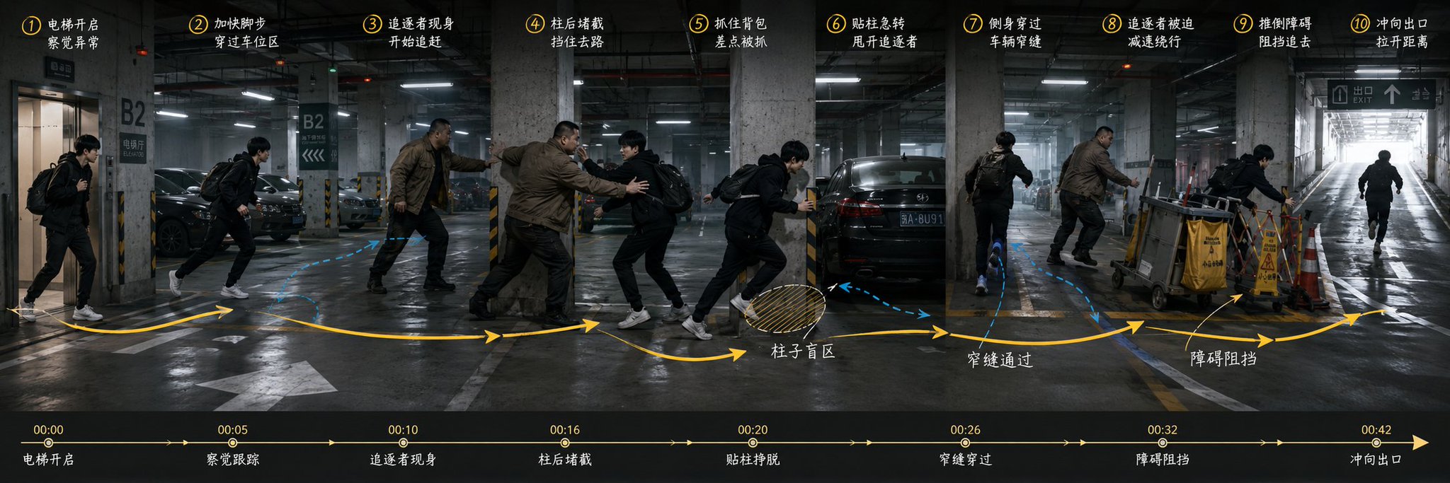 参考图仅用于场景调度、人物关系和动作节奏参考。最终视频中不要出现任何文字、箭头、圈线、时间线或手绘标记，画面必须是干净的电影镜头。 生成一段 15… — Seedance prompt by @MrLarus