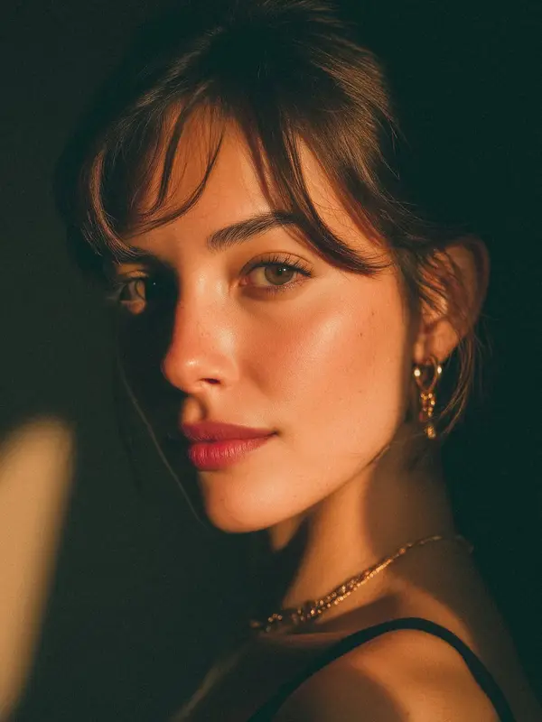 An ultra-realistic cinematic close-up portrait of a beautiful young woman,… — GPT Image 2 prompt by @Sairah_0