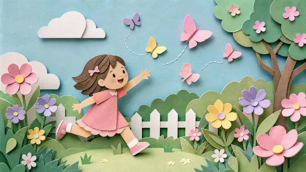 [SUBJECT], layered papercraft illustration, folded paper texture, soft drop… — AI Model prompt by @aleenaamiir