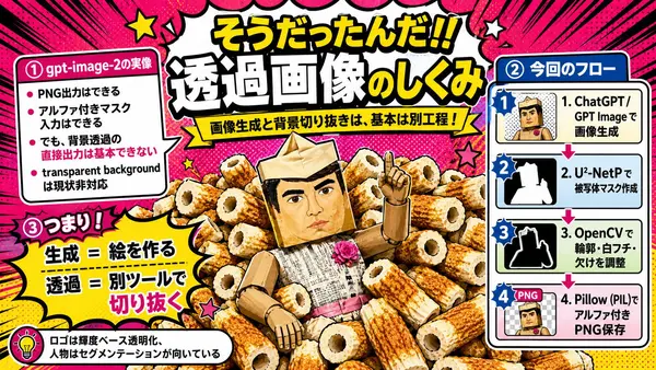 なんかめっちゃ伸びてるので補足！ ChatGPTの画像生成モデル（gpt-image-2）は仕様的にはアルファチャンネルを出せるけど、実質出せないみたいですー！… — GPT Image 2 prompt by @_3912657840