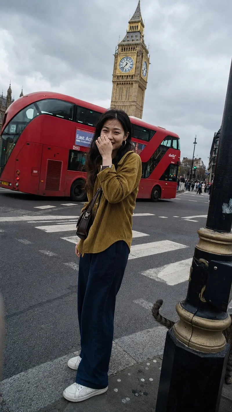 A completely ordinary accidental snapshot taken on a London street, looks like… — Seedream prompt by @Naiknelofar788