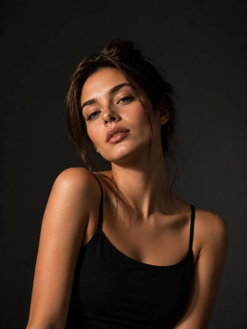 Ultra-photorealistic editorial studio portrait of a naturally beautiful young… — GPT Image 2 prompt by @john_my07