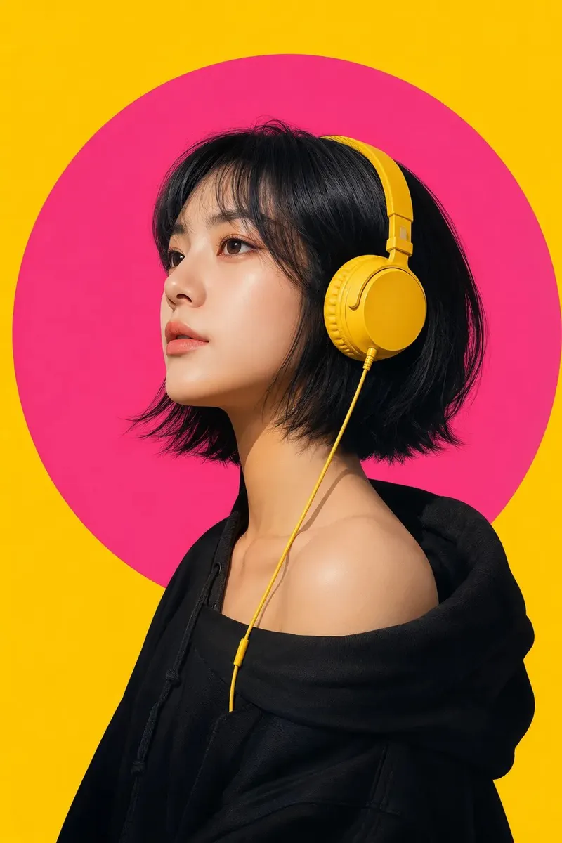 Create an ultra-detailed modern pop-art portrait of a confident East Asian… — GPT Image 2 prompt by @Sairah_0