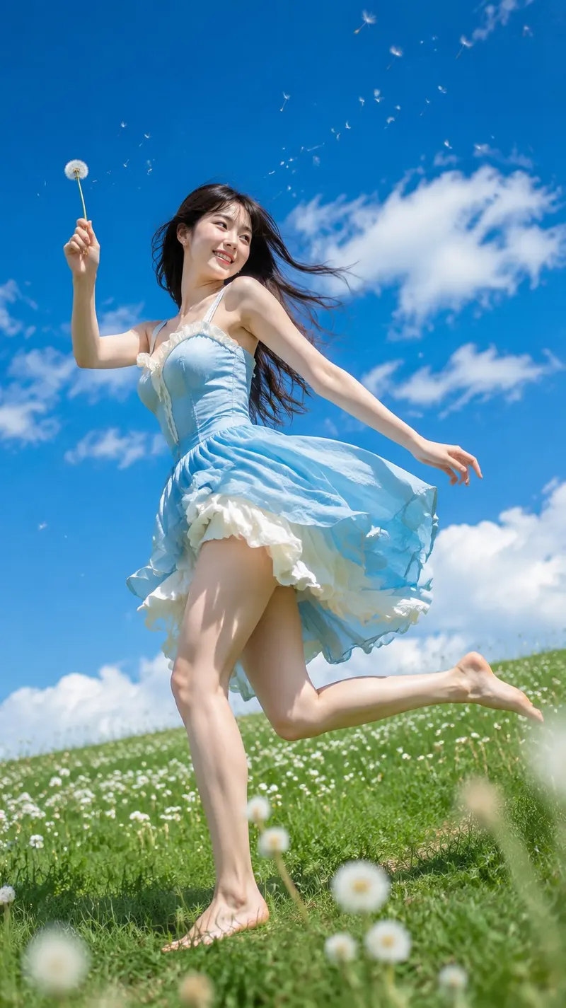 Create a vertical 9:16 realistic summer portrait. A young adult East Asian… — GPT Image 2 prompt by @MrLarus