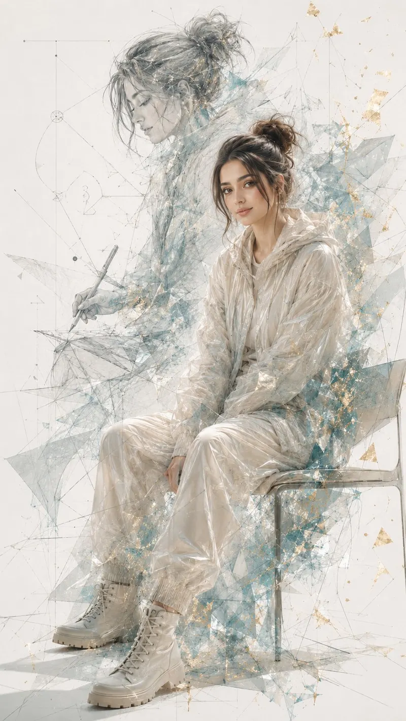 Create an ultra-realistic fine art editorial portrait of the same woman sitting… — GPT Image 2 prompt by @AiwithLariab