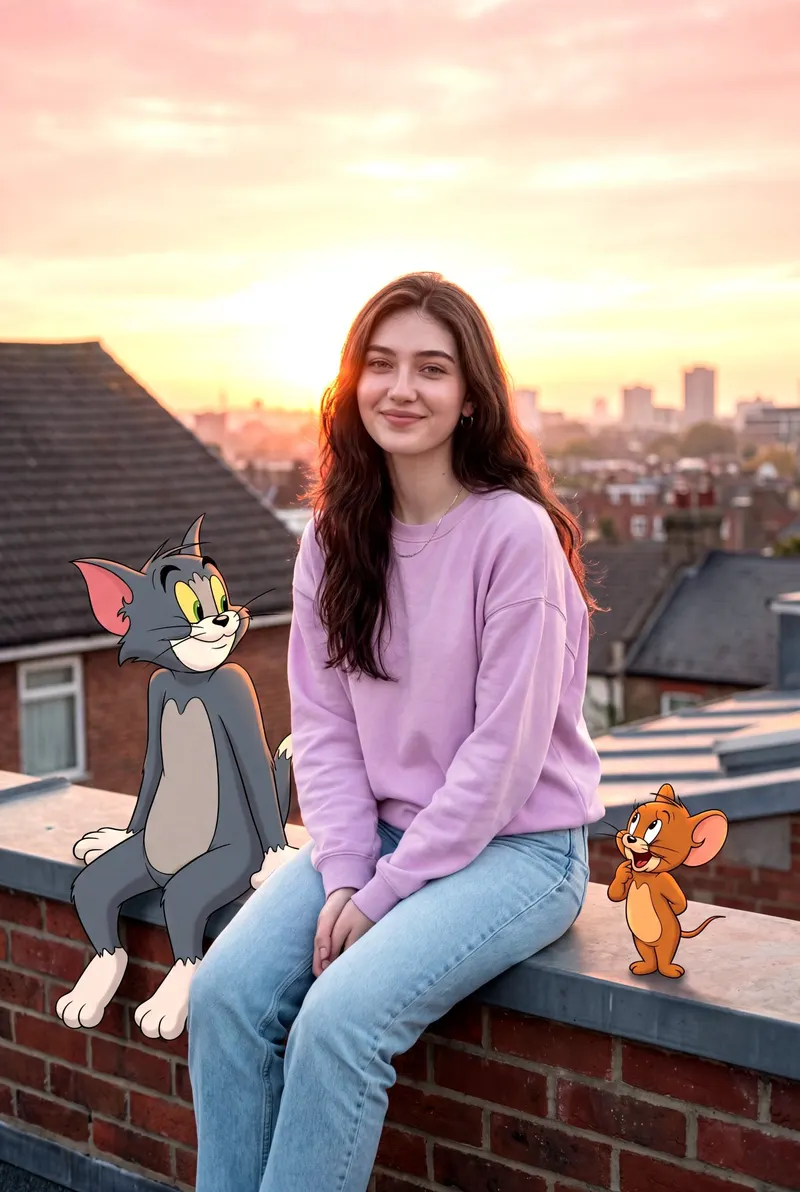 Create a heartwarming, photorealistic cinematic scene of me sitting comfortably… — Nano Banana Pro prompt by @ZaraIrahh