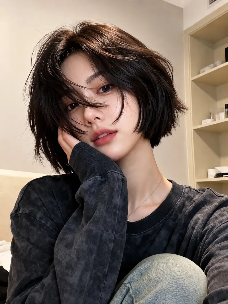 Ultra-photorealistic candid indoor selfie portrait of a beautiful young East… — Nano Banana 2 prompt by @meng_dagg695
