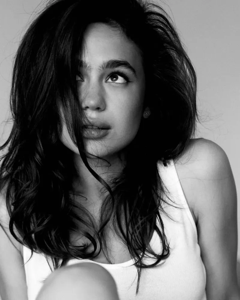 Ultra-realistic black-and-white editorial fashion portrait of a young woman… — GPT Image 2 prompt by @ChillaiKalan__