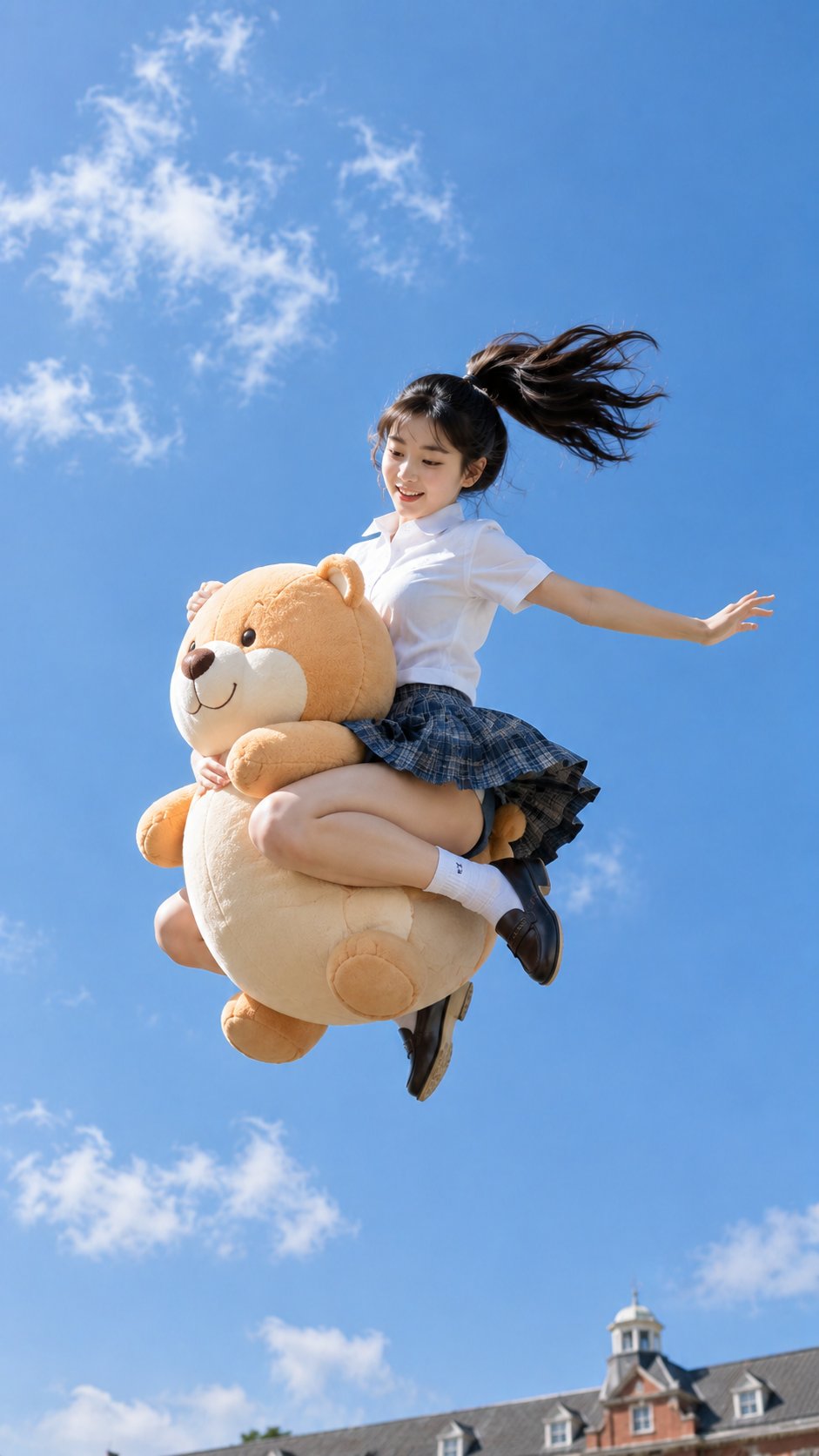 Create a 9:16 realistic outdoor photo of a 20-year-old East…