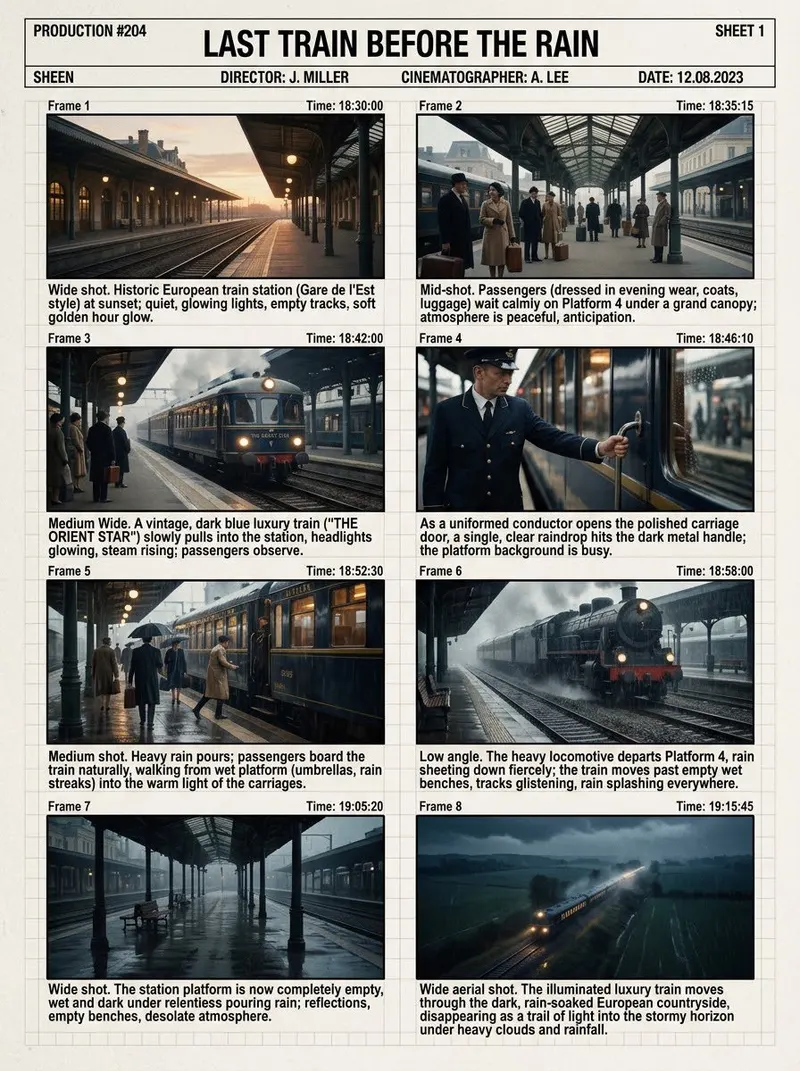 🎬 Seedance 2.0 — A peaceful railway station moments before a summer storm. The… — GPT Image 2 prompt by @Strength04_X