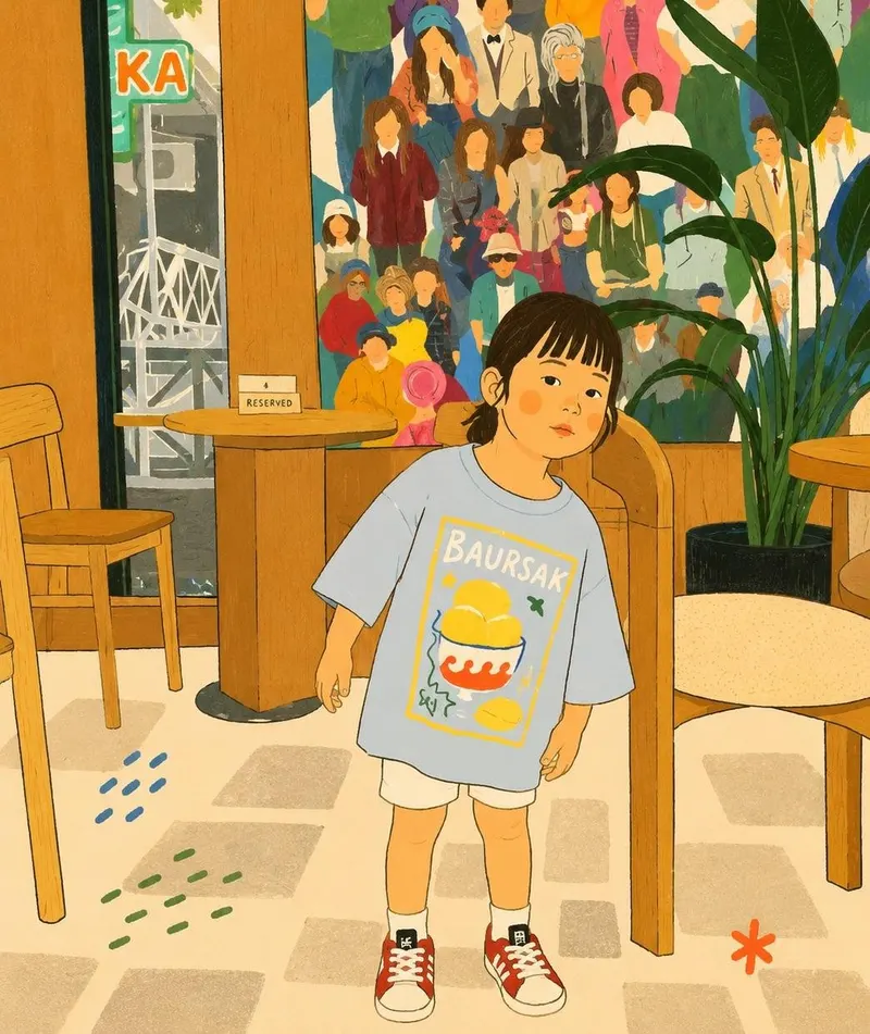 Cozy minimalist flat illustration in a warm Korean/Japanese storybook… — GPT Image 2 prompt by @Taaruk_