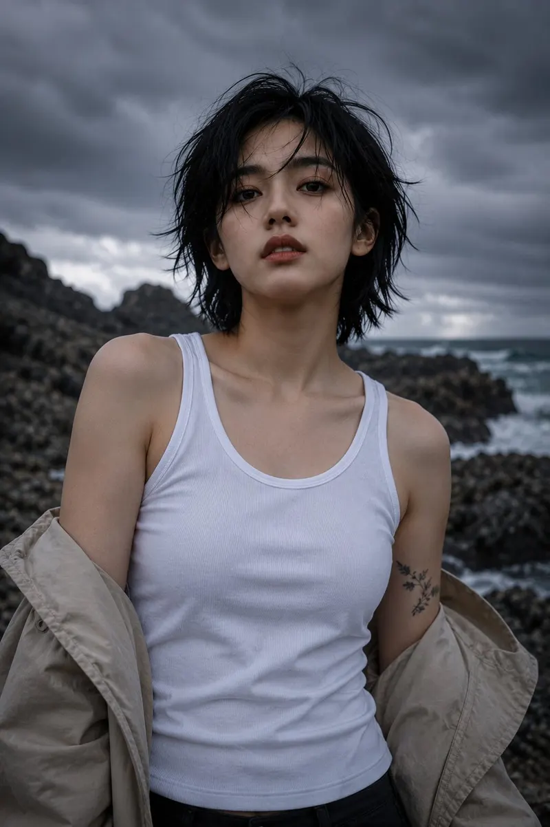 Ultra-photorealistic editorial fashion portrait of a young East Asian woman… — GPT Image 2 prompt by @meng_dagg695