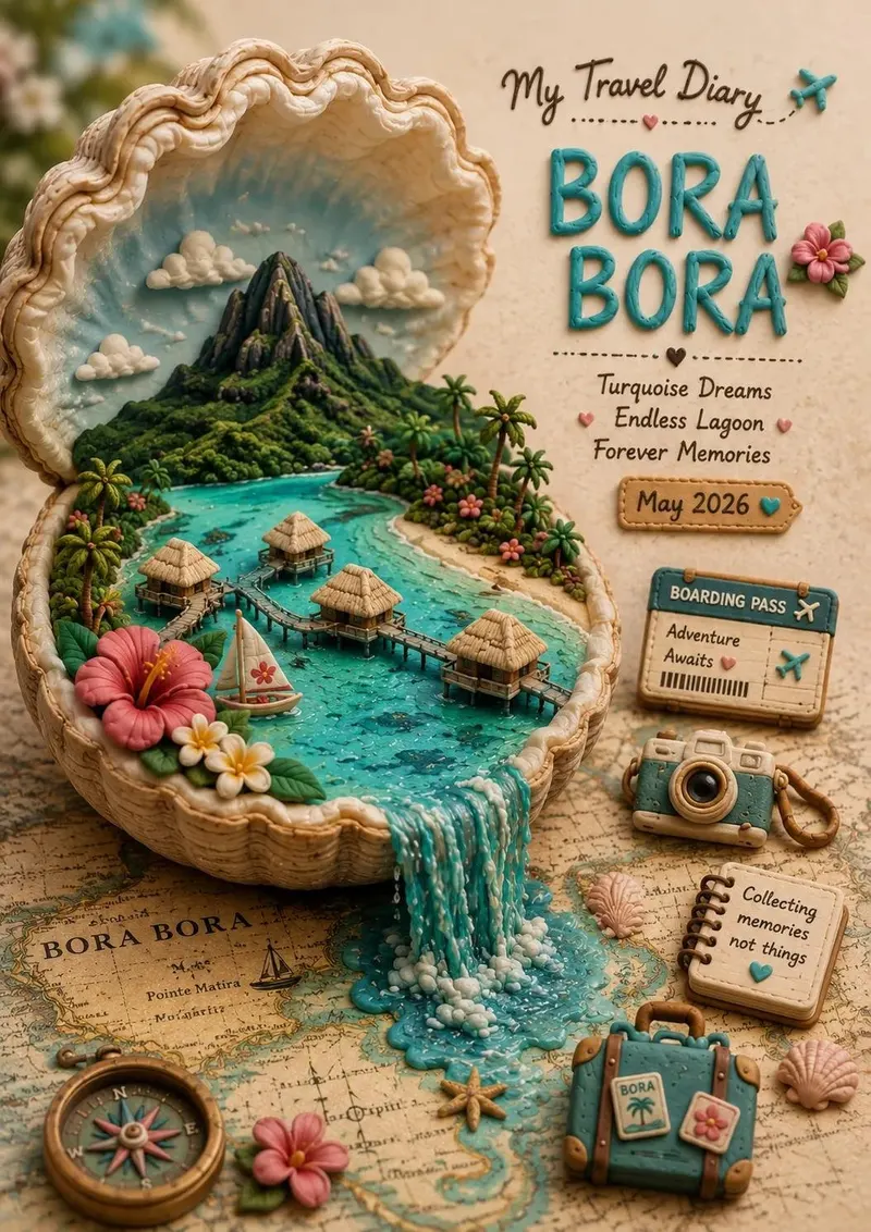 Create a highly detailed, whimsical 3D handcrafted clay diorama inside an… — GPT Image 2 prompt by @Goodmanprotocol