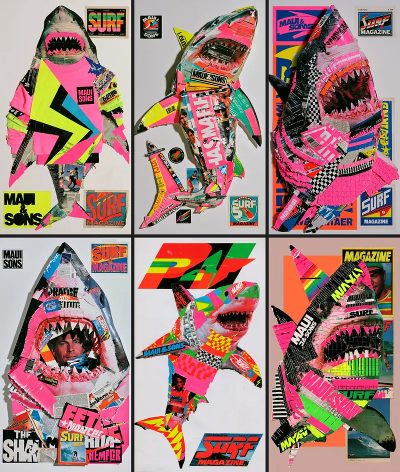 90's Slop Collage → Maui & Sons. This Midjourney moodboard combo slaps. MBs:… — Midjourney prompt by @Ror_Fly