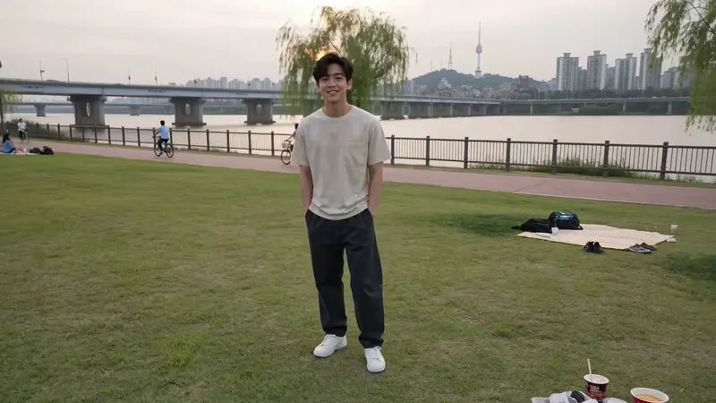 No way AI video is already this advanced… One moment you’re at a Han River… — AI Model prompt by @AiwithShoaib