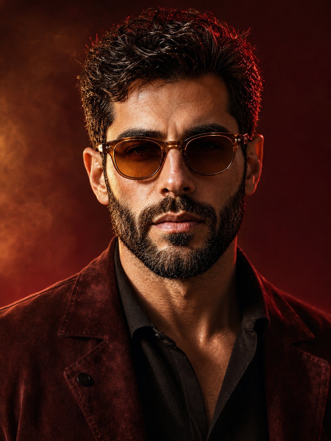 A cinematic, ultra-realistic close-up portrait of a stylish man, using the… — AI-generated image by @iamsofiaijaz using GPT Image 2