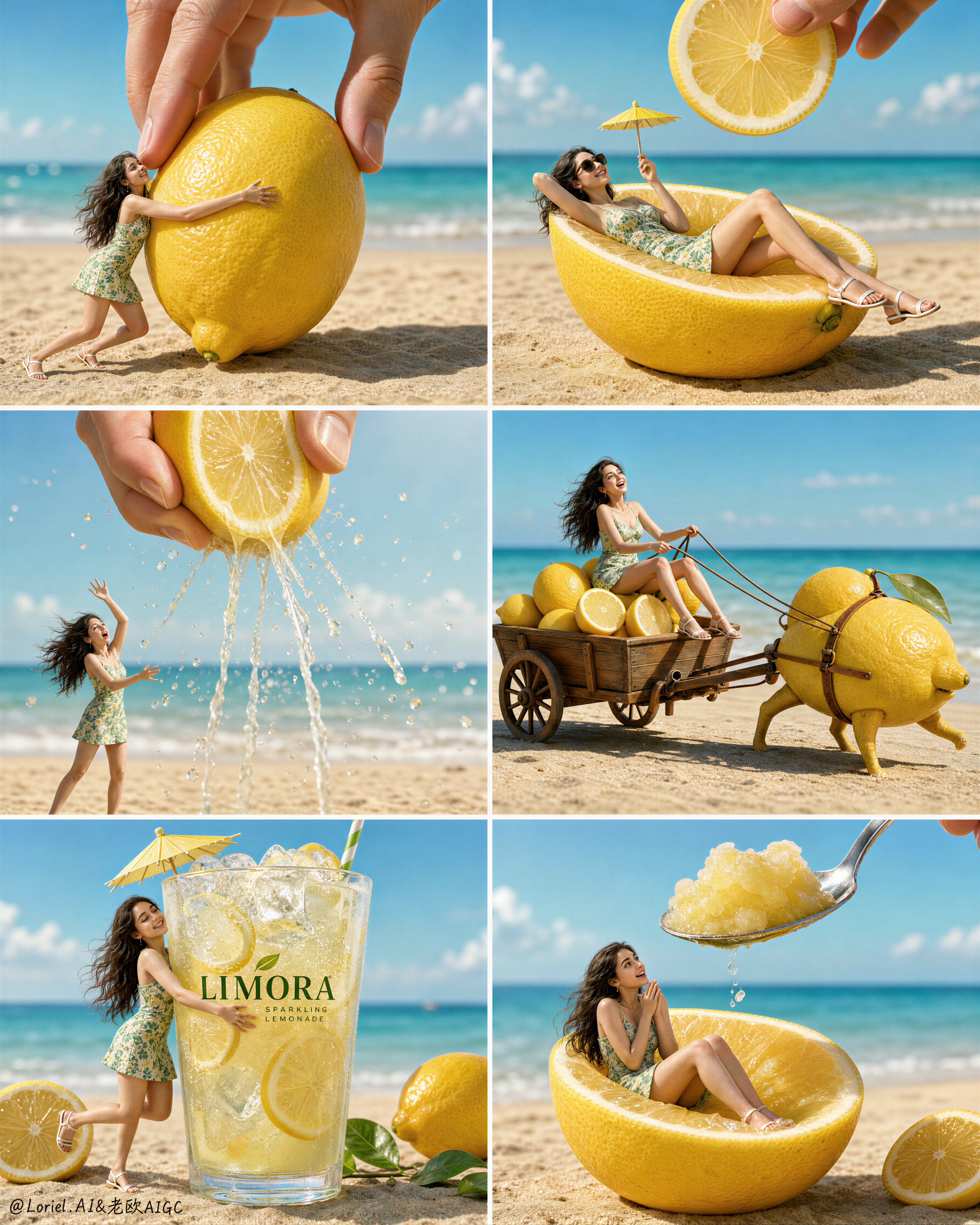 Create a Cannes-level premium summer beverage campaign poster for a fictional… — AI-generated image by @ou_zhen599 using GPT Image 2