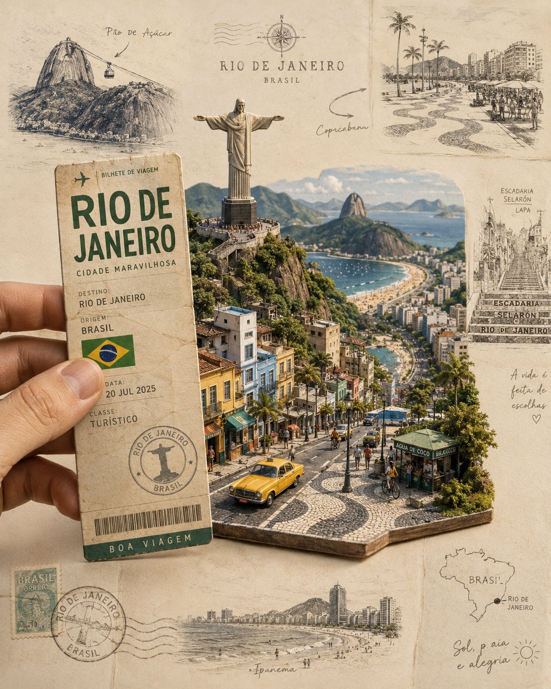 Create a highly detailed, photorealistic miniature travel-poster diorama… — AI-generated image by @john_my07 using GPT Image 2