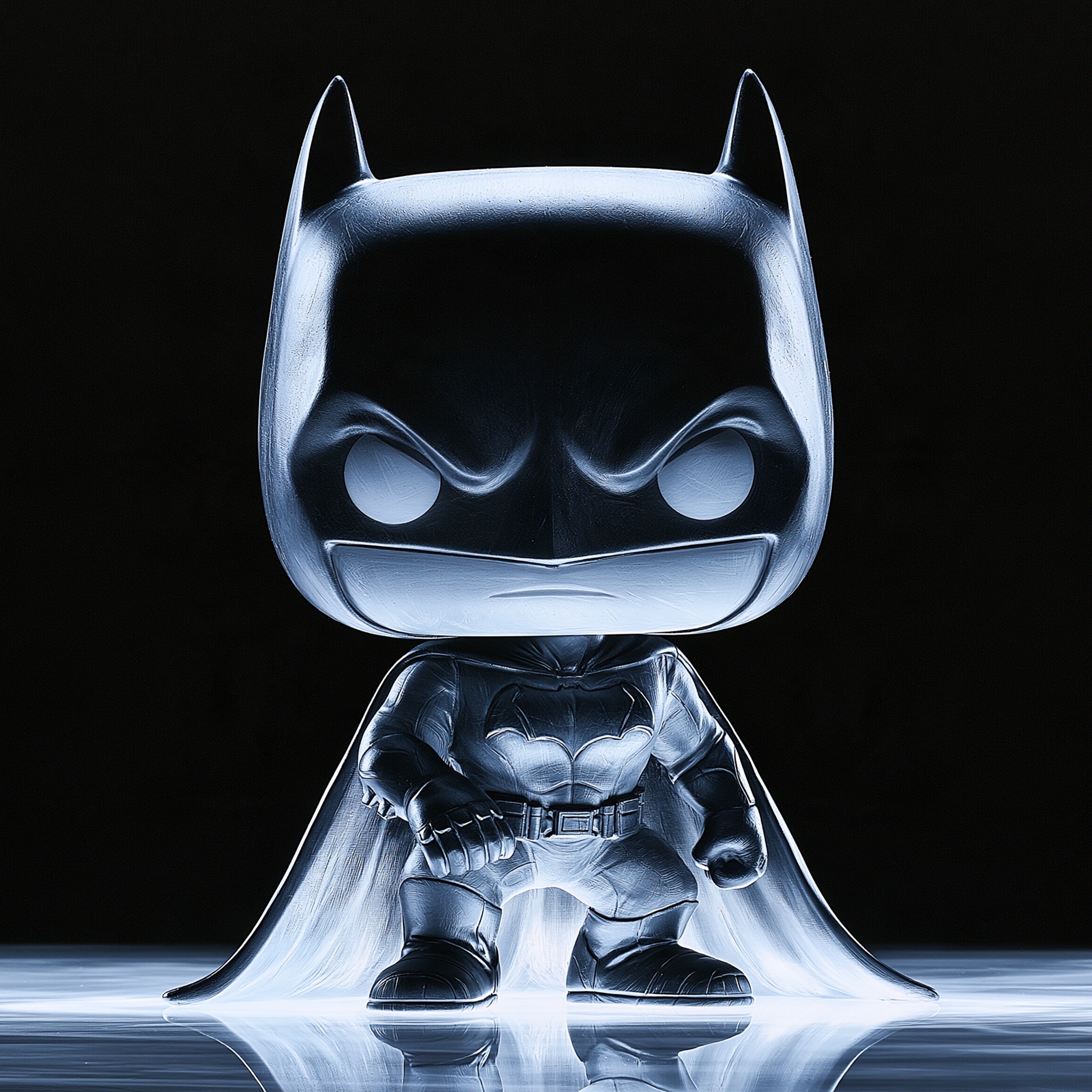 Midjourney --sref 786704155 Glass Double Exposure Overlays Funko Pop Batman,… — AI-generated image by @michaelrabone using Midjourney