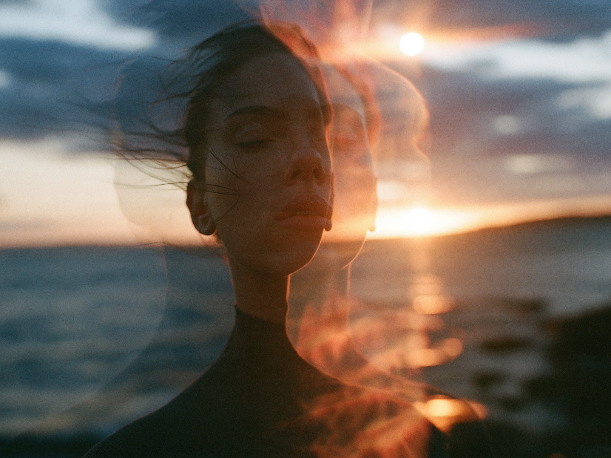 1. Long exposure motion 2. Low --stylize 150 3. Add --chaos 10 Portrait of… — AI-generated image by @michaelrabone using Midjourney