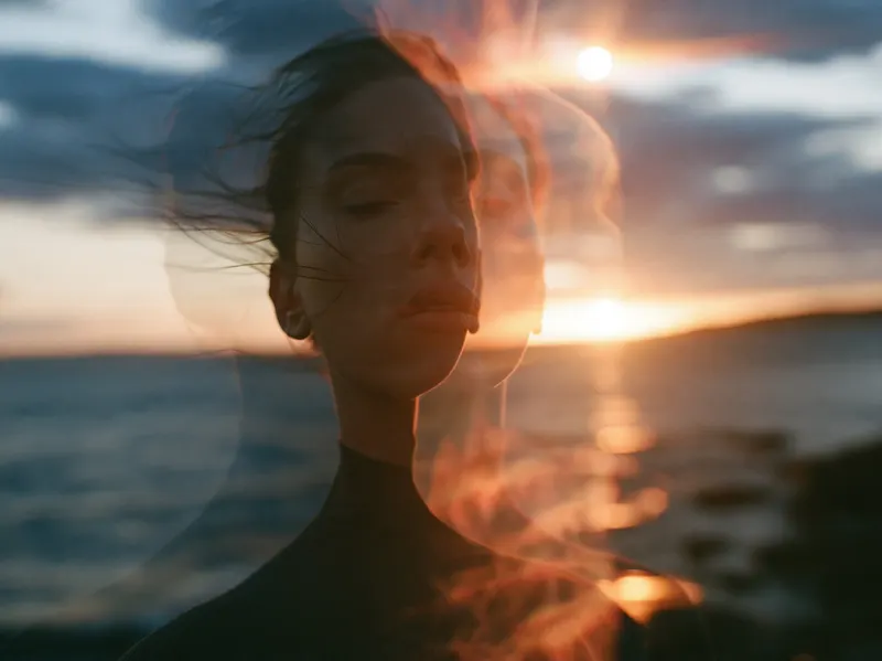 1. Long exposure motion 2. Low --stylize 150 3. Add --chaos 10 Portrait of… — Midjourney prompt by @michaelrabone
