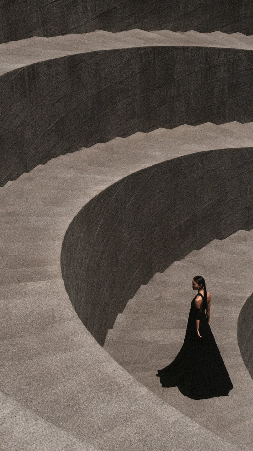 artistic surreal minimalist image, grand master shot, a woman showed in a… — AI-generated image by @carolletta using Midjourney