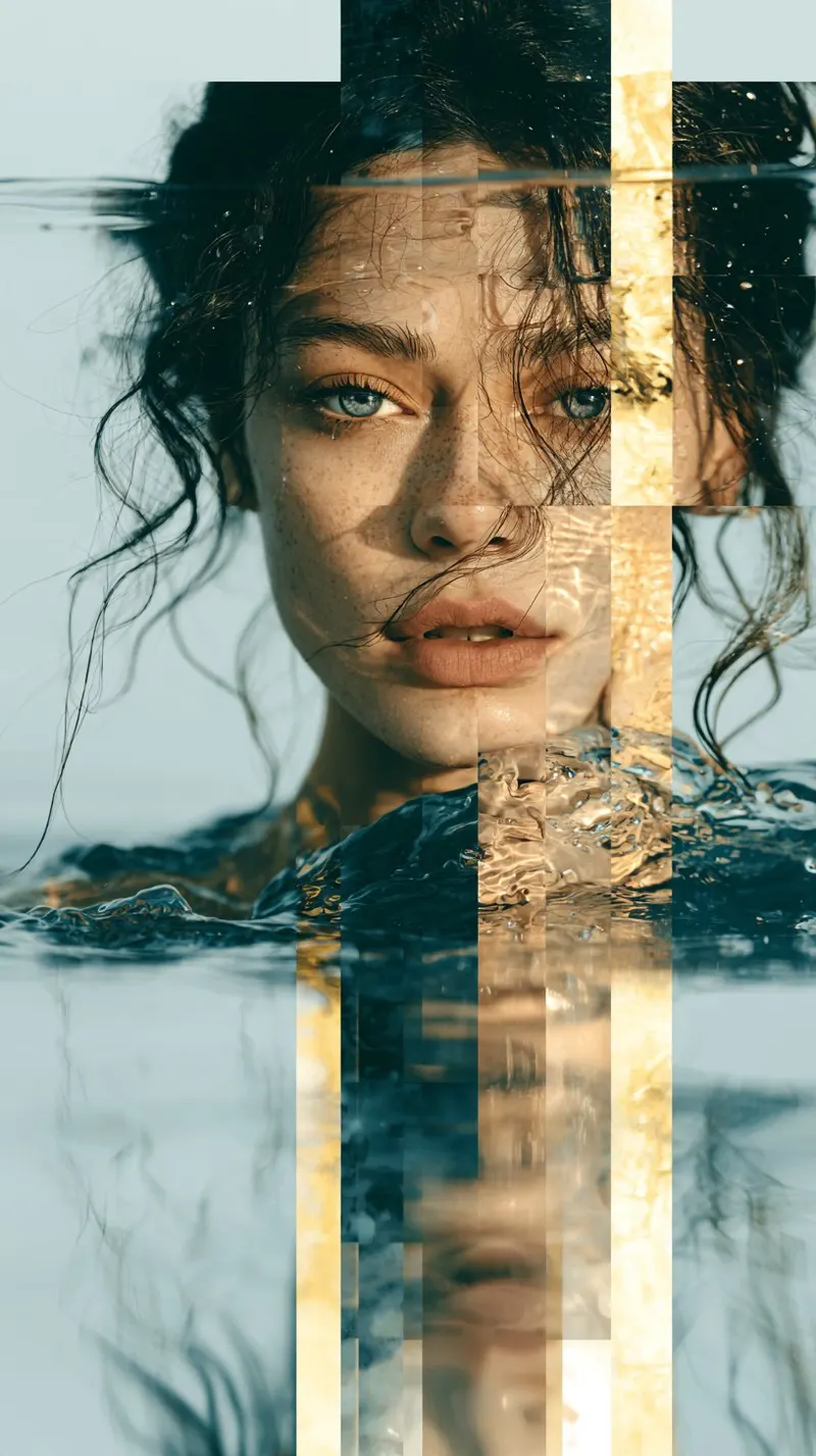 artistic surreal image, grand master shot, a woman showed in a particular way… — Midjourney prompt by @carolletta