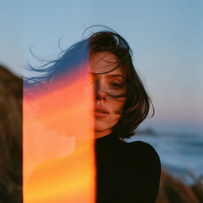 Photography & Soft Style Mix Portrait of Scarlett Johansson, Kodak 35mm film,… — Midjourney prompt by @michaelrabone