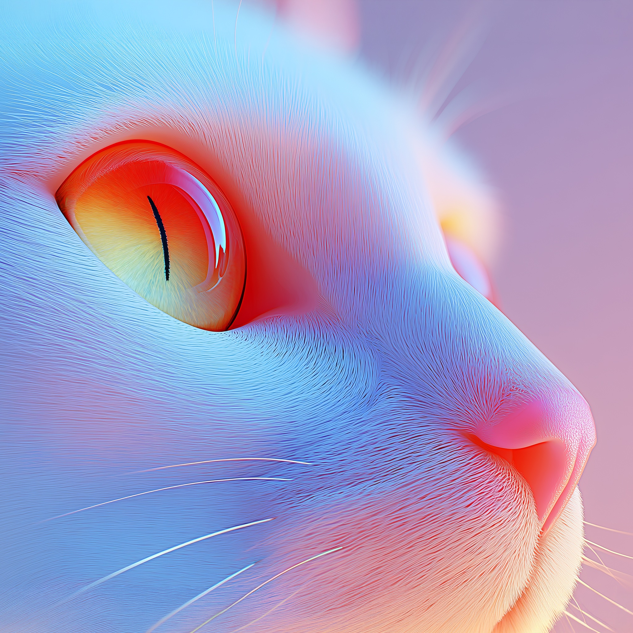 Midjourney --sref 1632499533 Ultraviolet Ambient Gradient Style Super macro… — AI-generated image by @michaelrabone using Midjourney