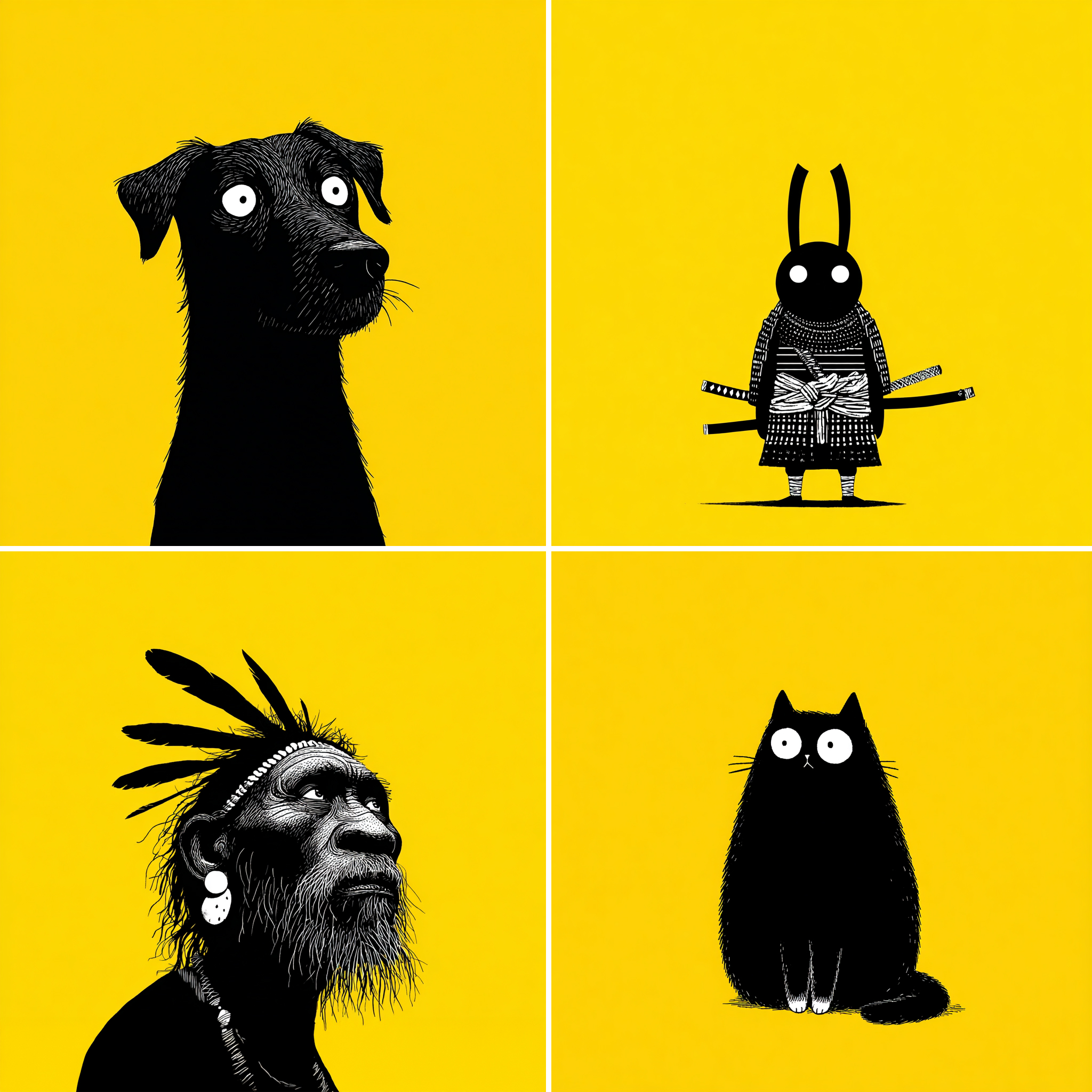 Midjourney --sref 3978901914 Fine Pen Silhouette Illustrations Viking --ar 1:1… — AI-generated image by @michaelrabone using Midjourney