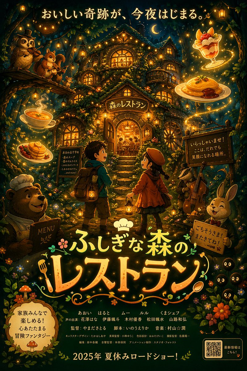 {argument name="movie title" default="ふしぎな森のレストラン"} — AI-generated image by @masapark95 using GPT Image 2