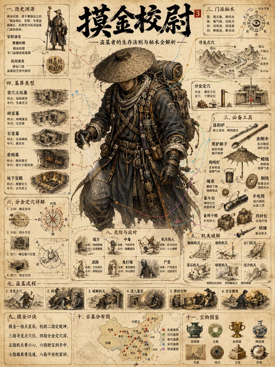 [中文] 角色：世界级科学百科插画师兼知识图谱架构师 任务：以经典、无品牌标识（无任何 Logo）的科学百科风格，创作一幅细节极致丰富、结构极其精巧、视觉效果惊… — AI-generated image by @GeekCatX using GPT Image 2