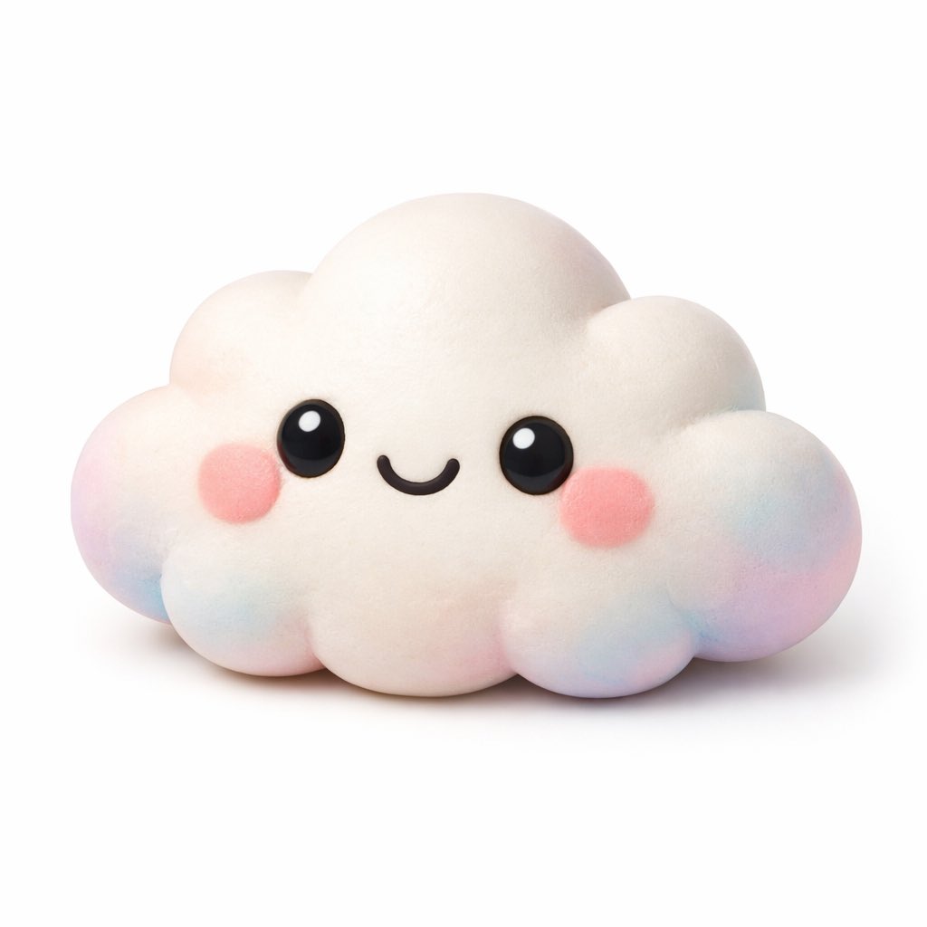 A 3D render of a cute kawaii {argument name="subject" default="cloud"}… — AI-generated image by @yurunekofree using GPT Image 2