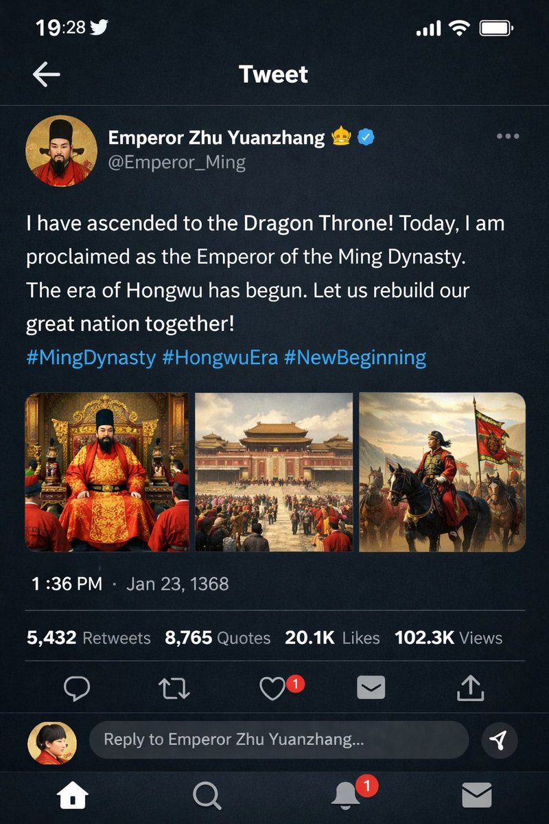 {argument name="tweet text" default="I have ascended to the Dragon Throne!… — AI-generated image by @liyue_ai using GPT Image 2